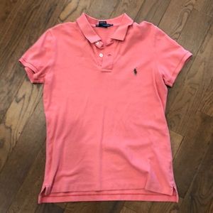 Salmon polo shirt